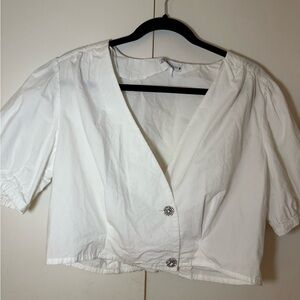 Zara White Buttoned Blouse